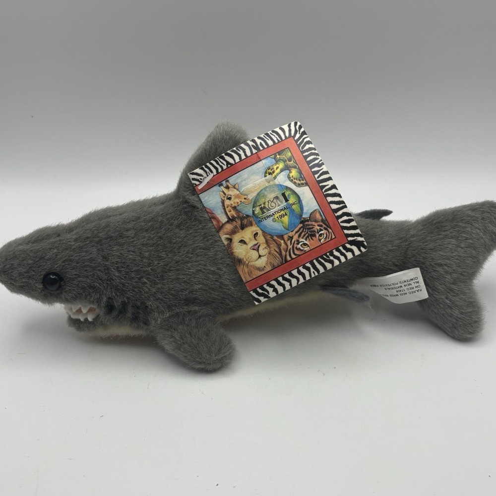 Vintage K&M Bottlenose Dolphin Plush Stuffed Animal 10" Rare 1994‎ with tags